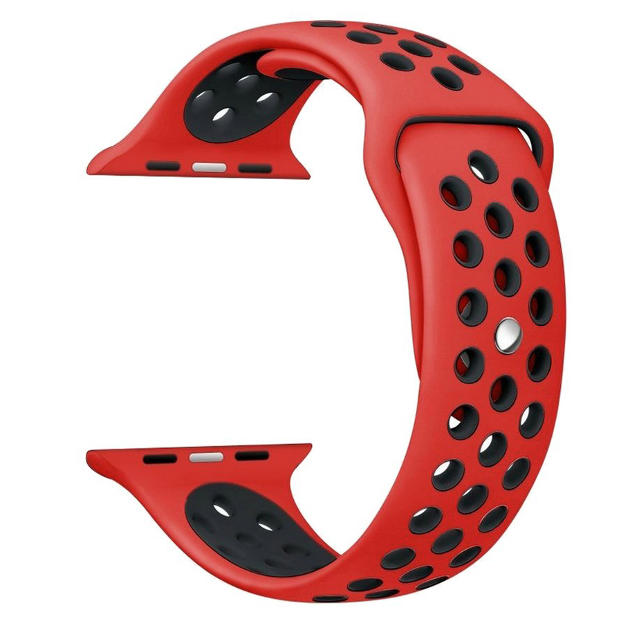 Sport Silicone Band for Apple Watch 38mm 40mm 41mm Red